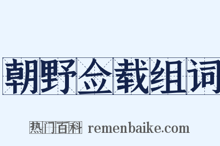 朝野佥载组词是什么意思的图片